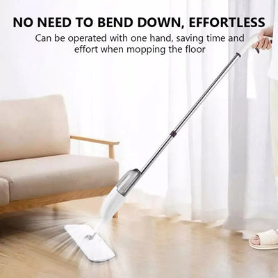 Spray Mop For Floor Cleaning 5 Reusable Microfibre Pads Water Bottle Tank UK null