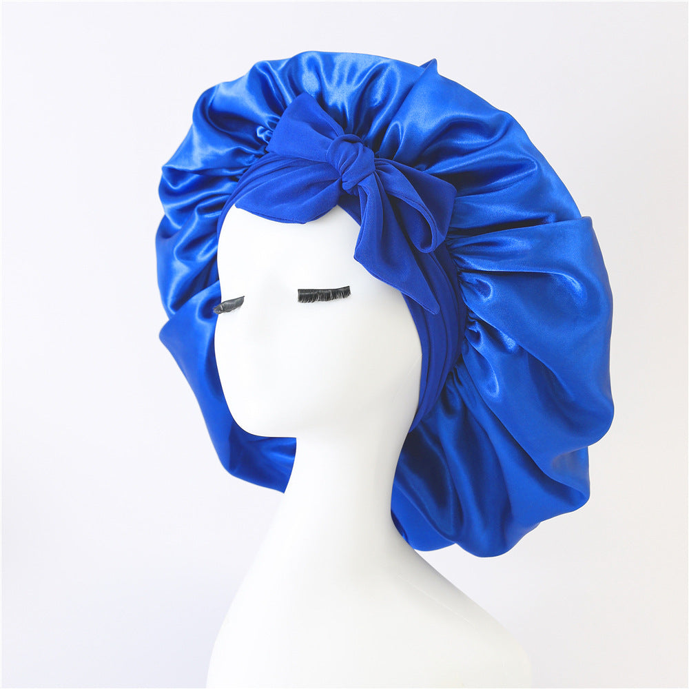 New Silk Bonnet For Sleeping Women Satin Bonnet Hair Bonnet Night Sleep Cap Scarf Wrap For Curly Hair With Tie Band For Curly Hair null