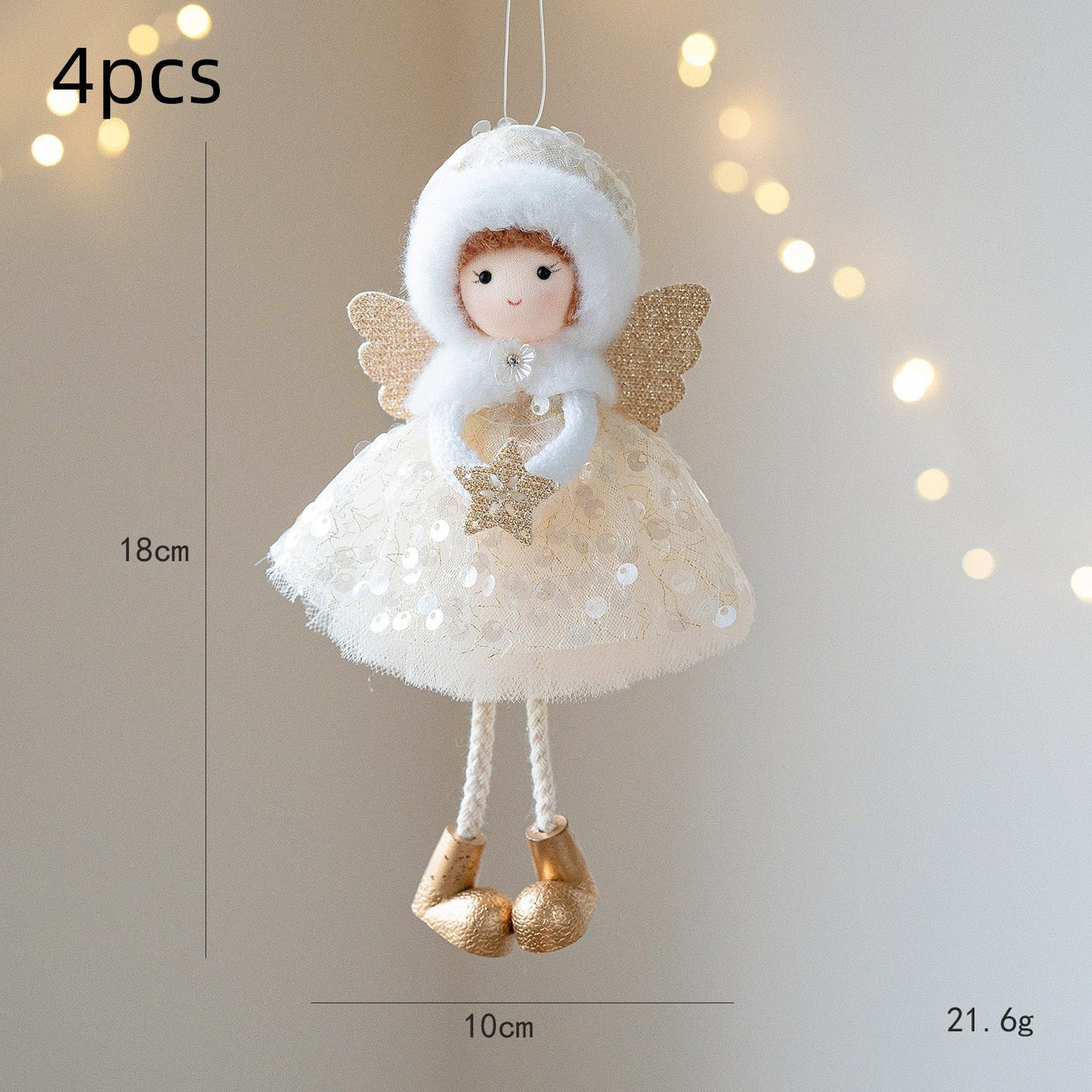 Christmas Winter Mesh Angel Big Eyes Girl Pendant null