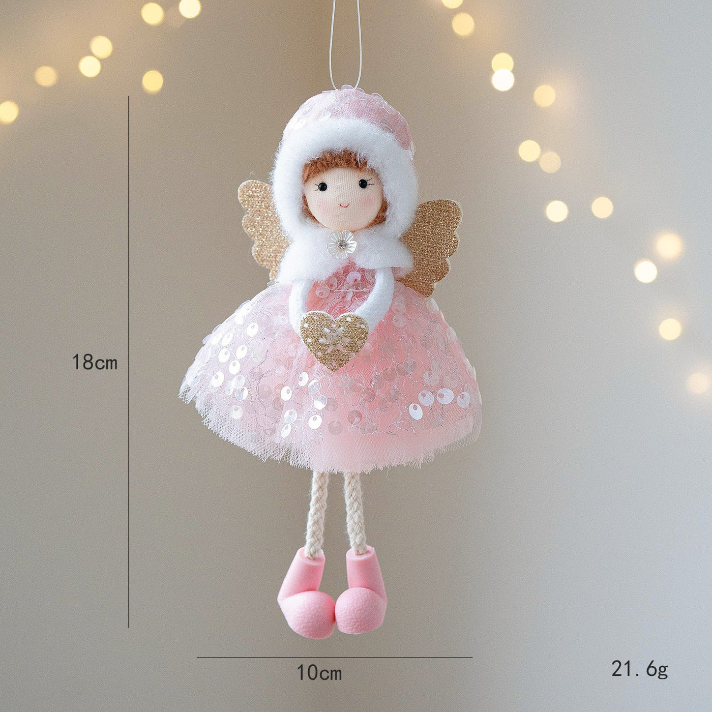 Christmas Winter Mesh Angel Big Eyes Girl Pendant null