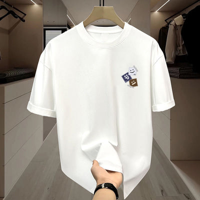 Ice Silk Simple Top Short Sleeve Men null