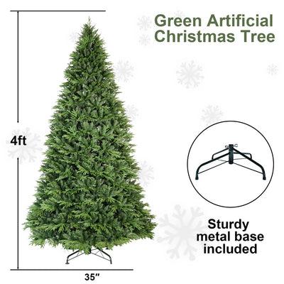 4ft PE PVC Hybrid Automatic Tree Steel Wire Wire Artificial Christmas Tree null
