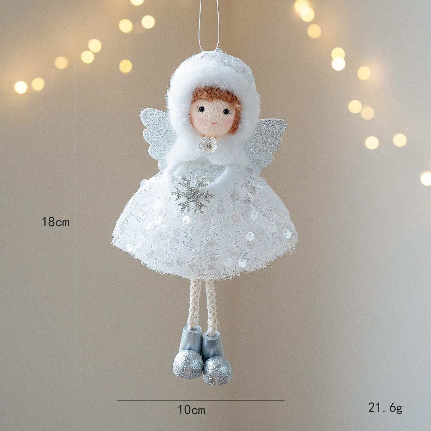 Christmas Winter Mesh Angel Big Eyes Girl Pendant null