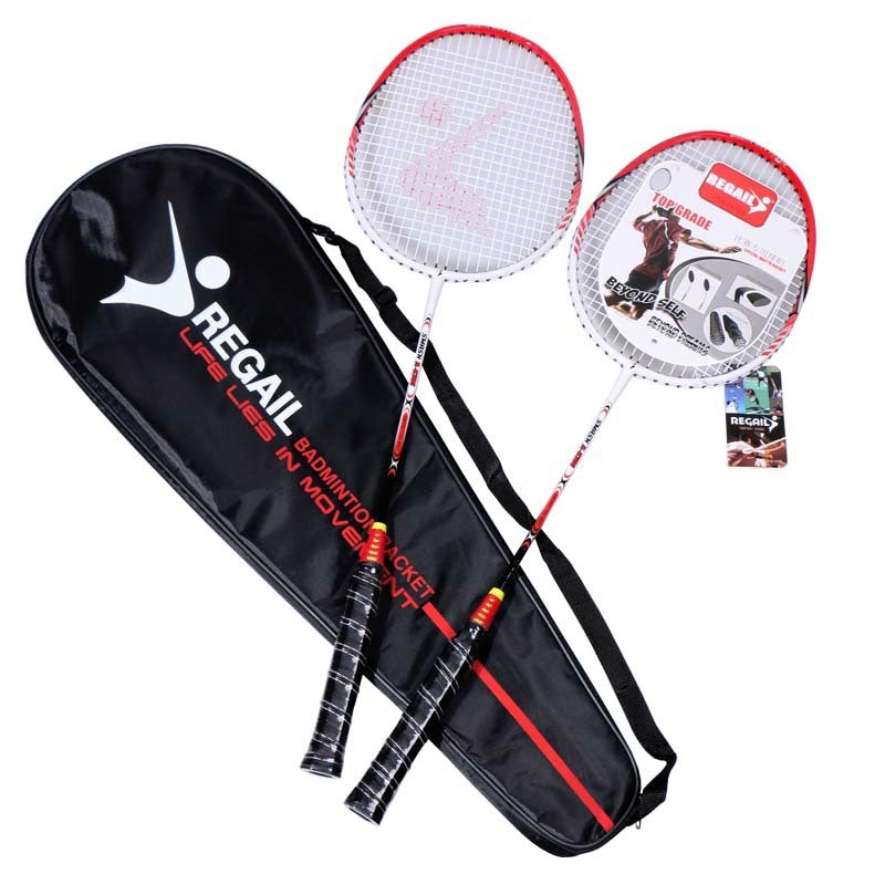 Aluminum Alloy Integrated Shock Absorption Badminton Racket Set null