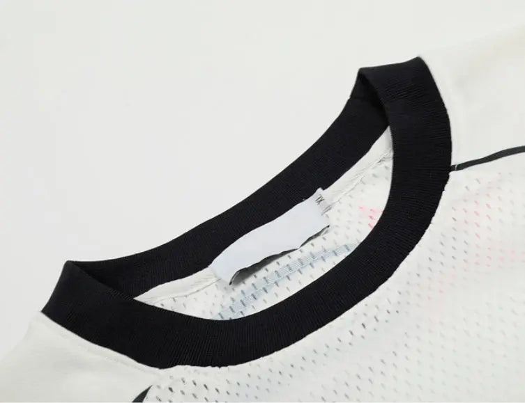 Letter Printed Mesh Breathable T-shirt For Men null