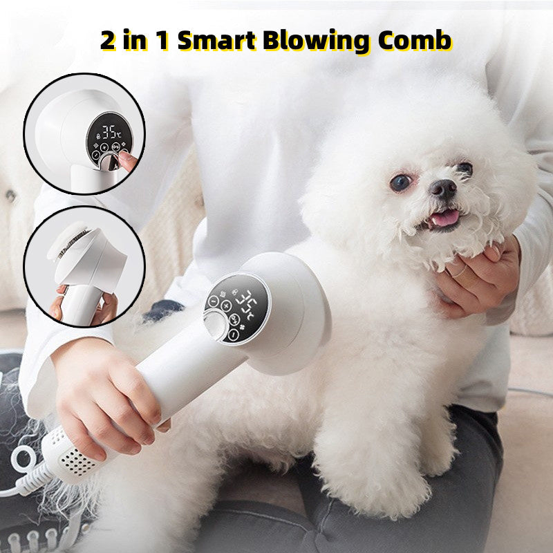 Smart Pet Hair Dryer Dog Golden Retriever Cat Grooming Hairdressing Blow & Comb Silent No Harm Pet Cleaning Supplies Pet Products null