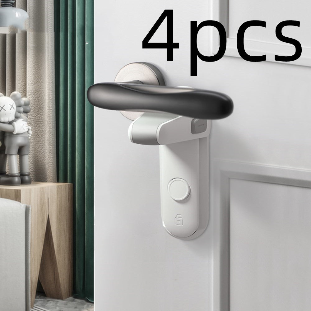 Children's Door Lever Lock Opening Artifact Anti-cat Anti-pet Room Easy To Install And Use null