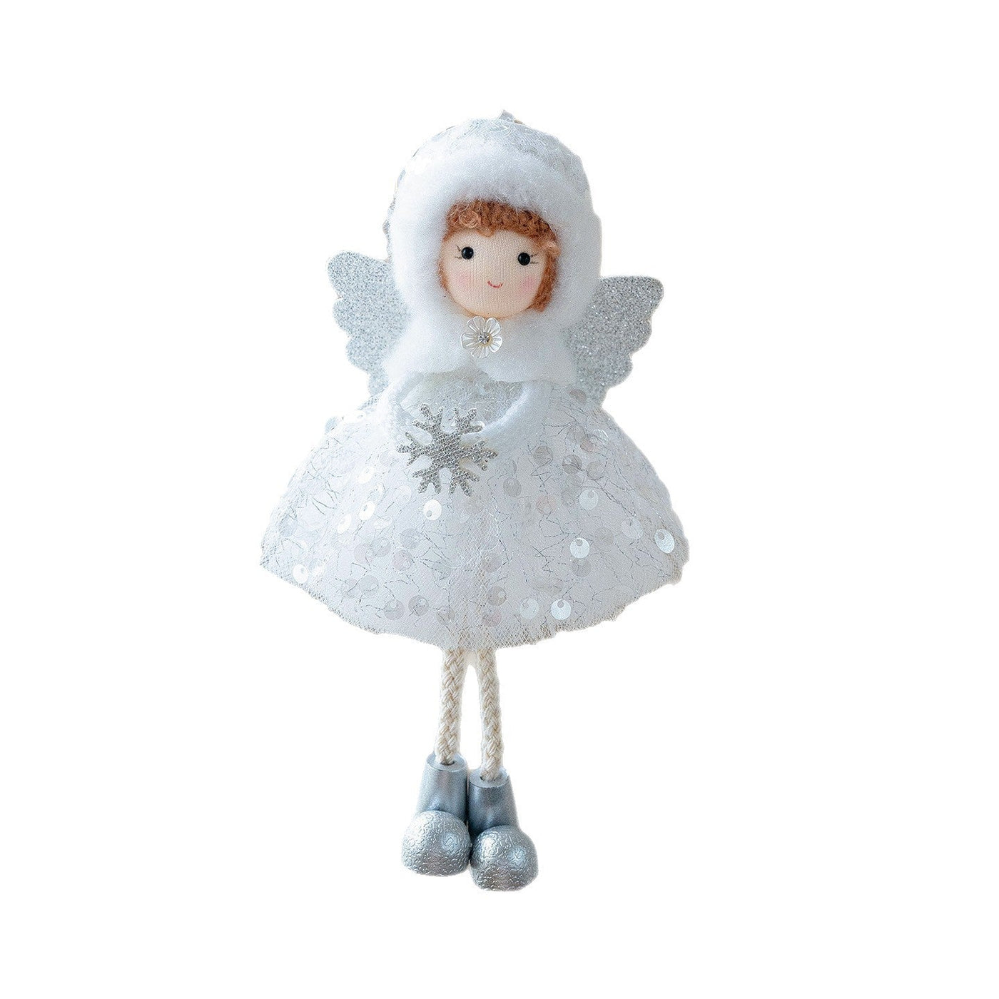 Christmas Winter Mesh Angel Big Eyes Girl Pendant null