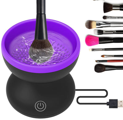 Electric Makeup Brush Cleaner Machine Portable Automatic USB Cosmetic Brush Cleaner Tools For All Size Beauty Makeup Brushes Set null