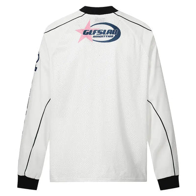 Letter Printed Mesh Breathable T-shirt For Men null