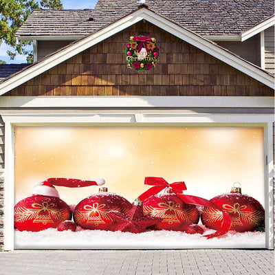 Christmas Background Hanging Cloth Garage Door Patch Holiday Party null