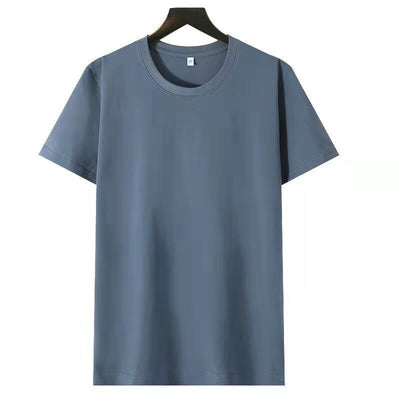 Solid Color Loose Half Sleeve Men's T-shirt null