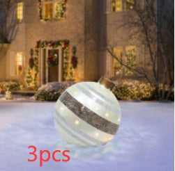 Christmas Ornament Ball Outdoor Pvc 60CM Inflatable Decorated Ball PVC Giant Big Large Balls Xmas Tree Decorations Toy Ball null
